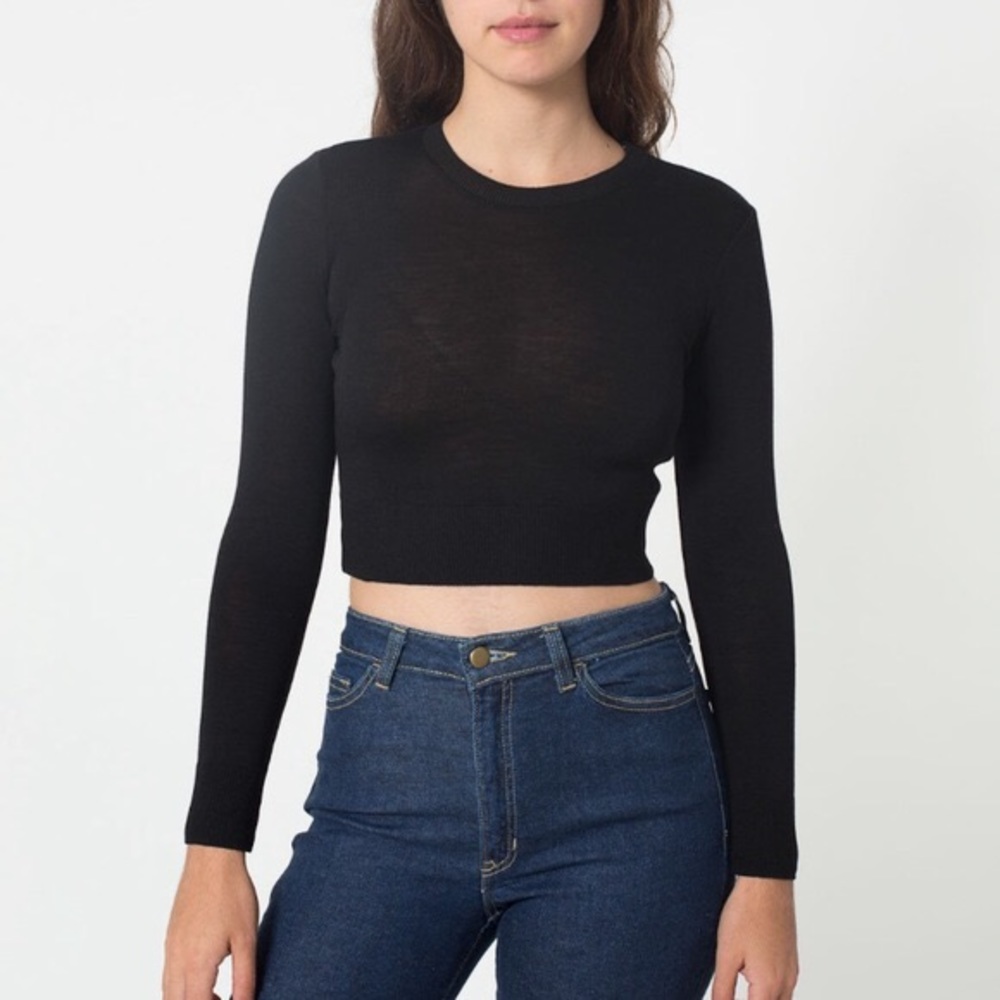 American Apparel knit long sleeve crop